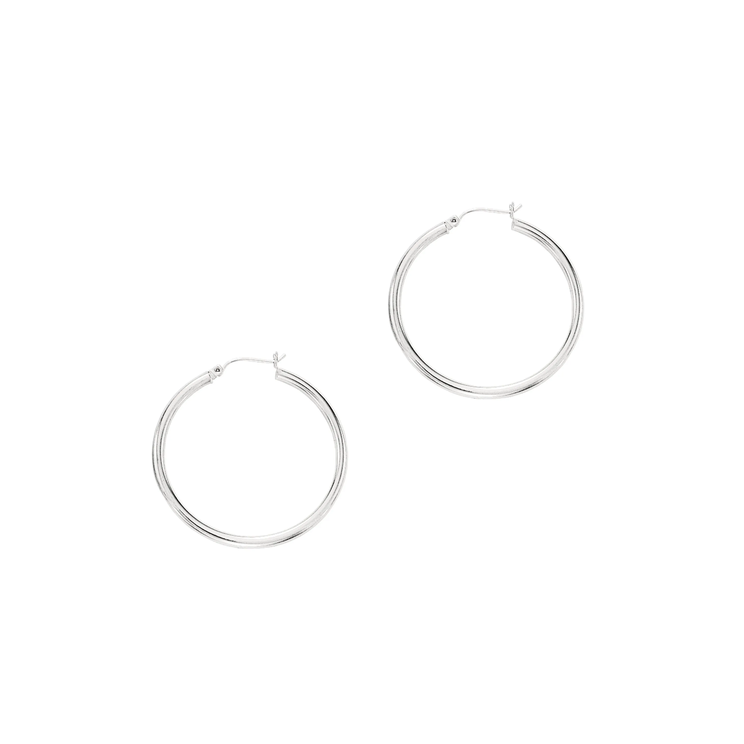 14K Gold 3x40mm Hoops