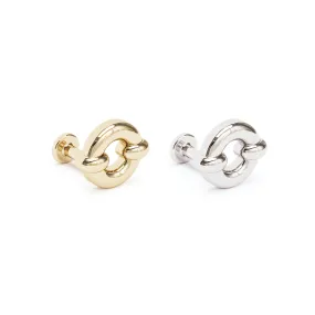 14K Gold Circle Stud