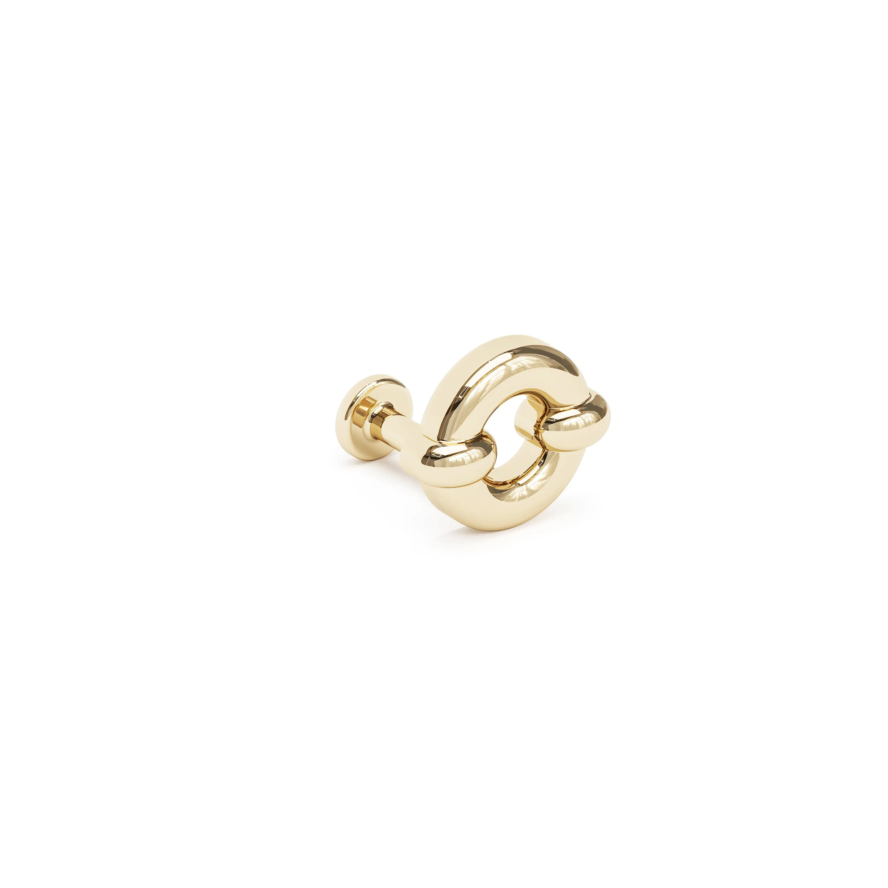 14K Gold Circle Stud