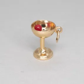 14K Vintage Martini Charm