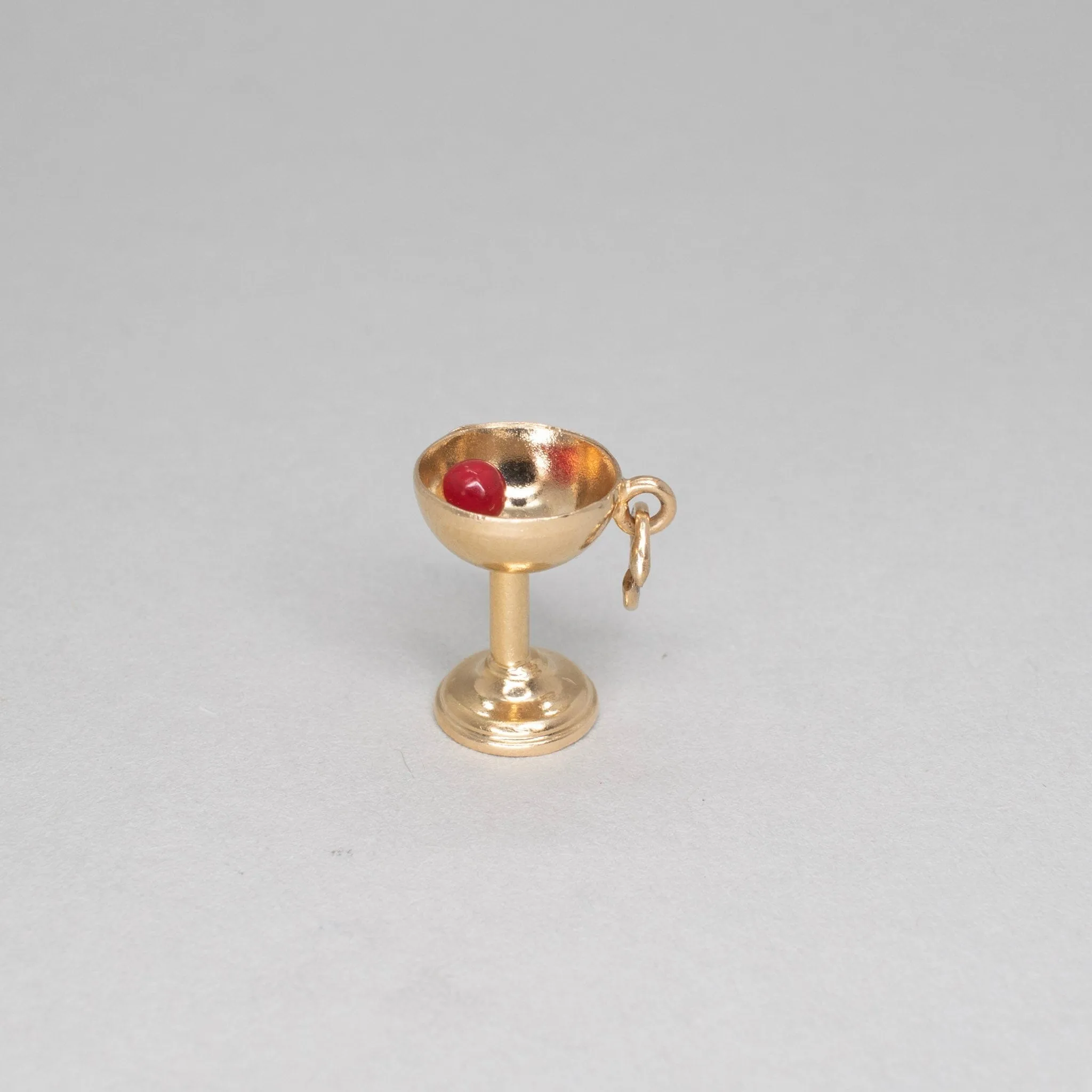 14K Vintage Martini Charm