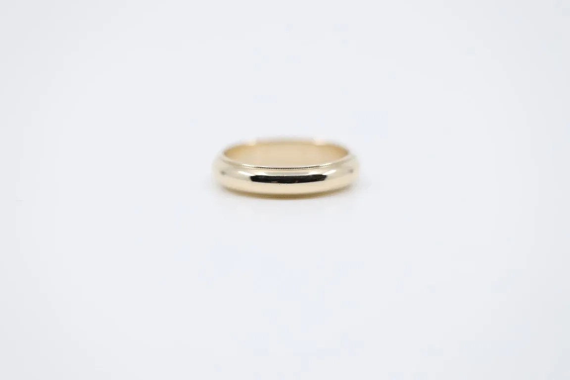 14k Yellow Gold Gold Milgrain Band Size 8.5 (5.40g)