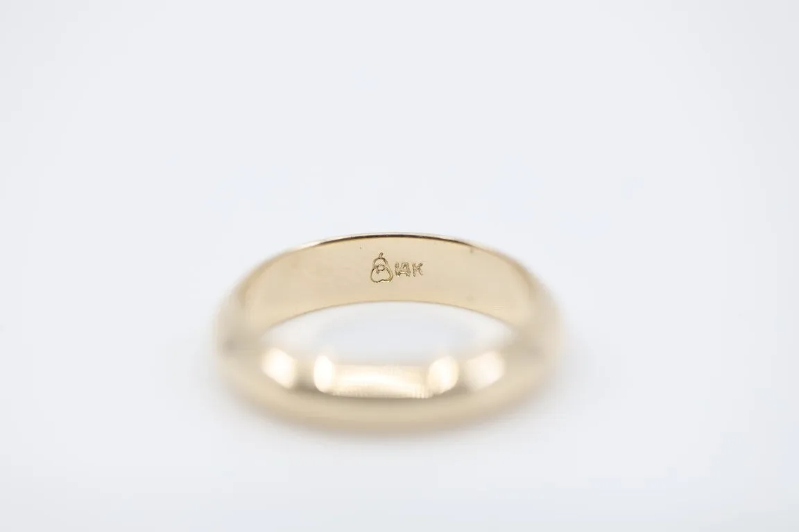 14k Yellow Gold Gold Milgrain Band Size 8.5 (5.40g)