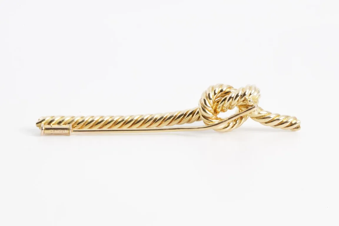 18k Yellow Gold Knotted Rope Brooch (10.40g.)