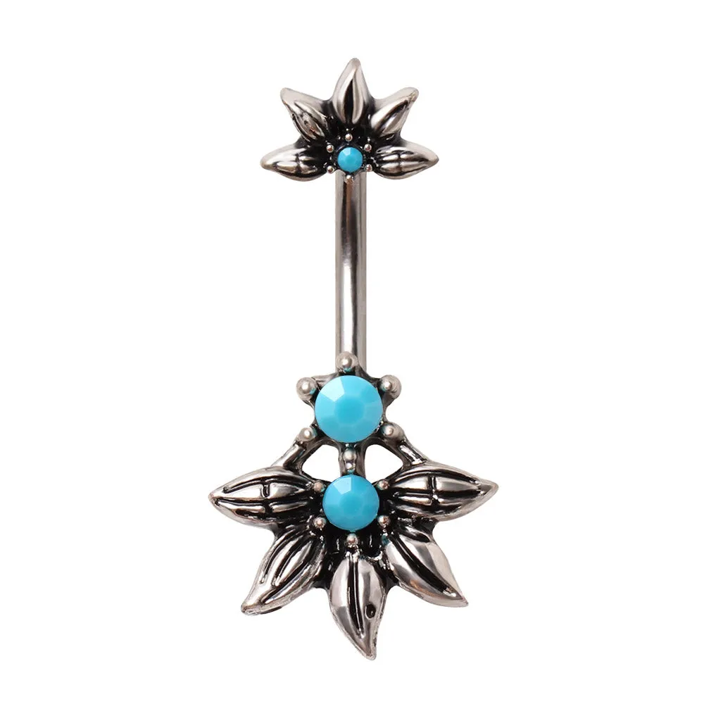 316L Stainless Steel Flower Dream Catcher Navel Ring