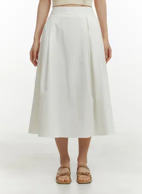 A-Line Flare Midi Skirt OY413