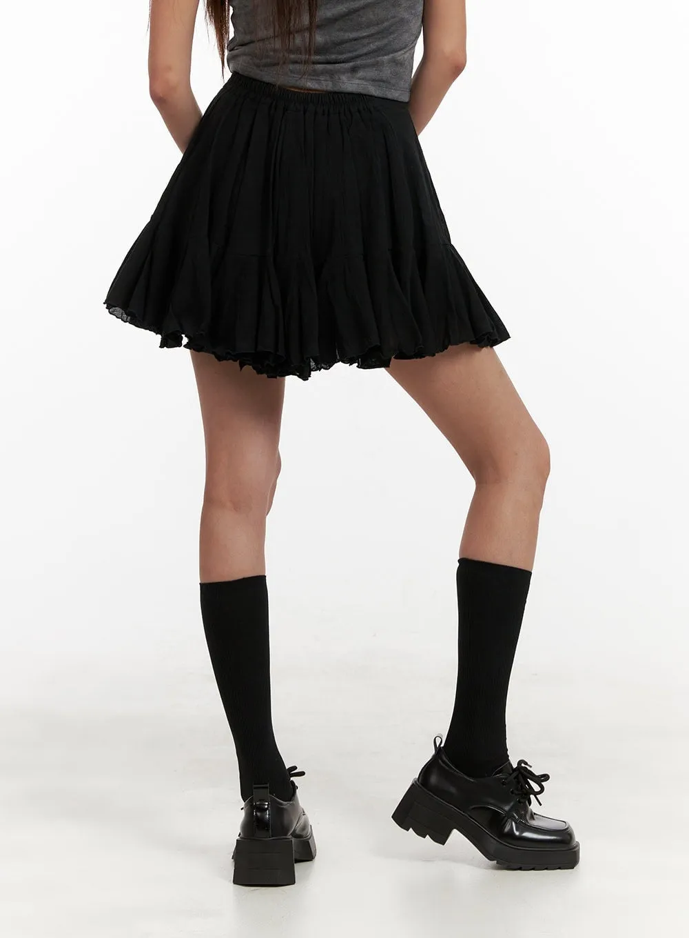 A-Line Ruffle Mini Skirt CA430