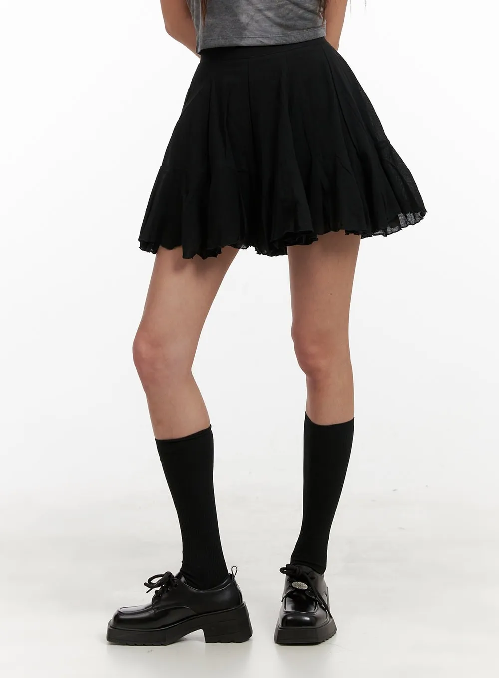 A-Line Ruffle Mini Skirt CA430