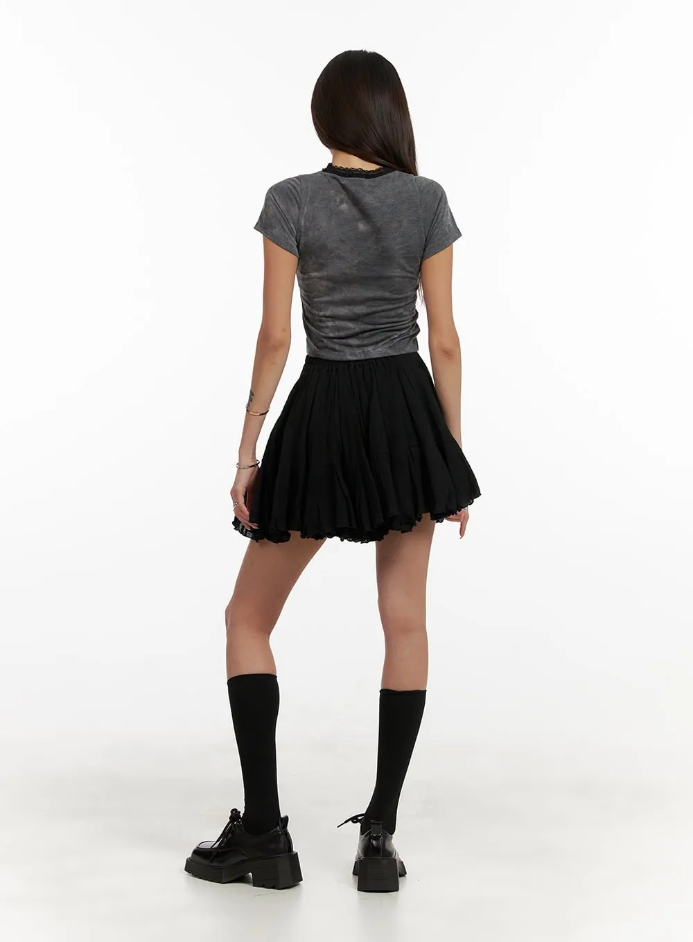 A-Line Ruffle Mini Skirt CA430