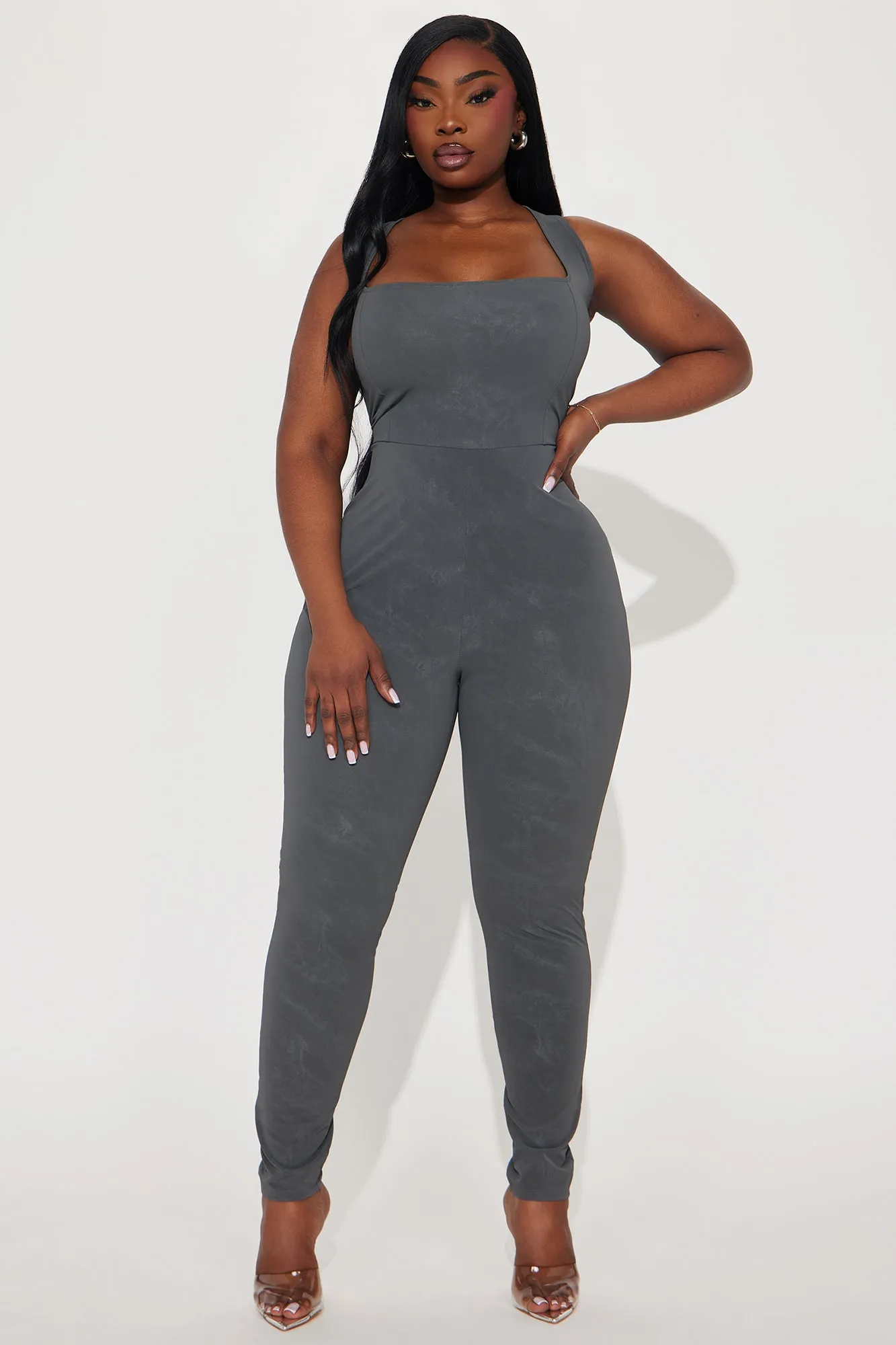 A Power Move Jumpsuit - Grey