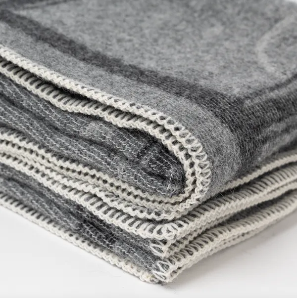 Adamsbro New Zealand Wool Throw Strap Grey