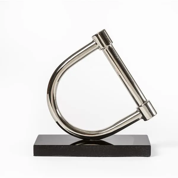 Adamsbro Stirrup Decor With Black Marble Stand