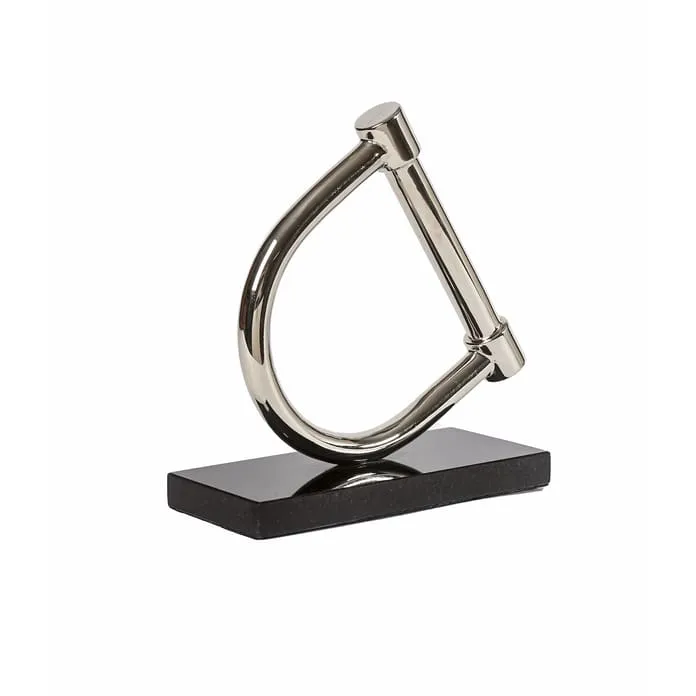 Adamsbro Stirrup Decor With Black Marble Stand