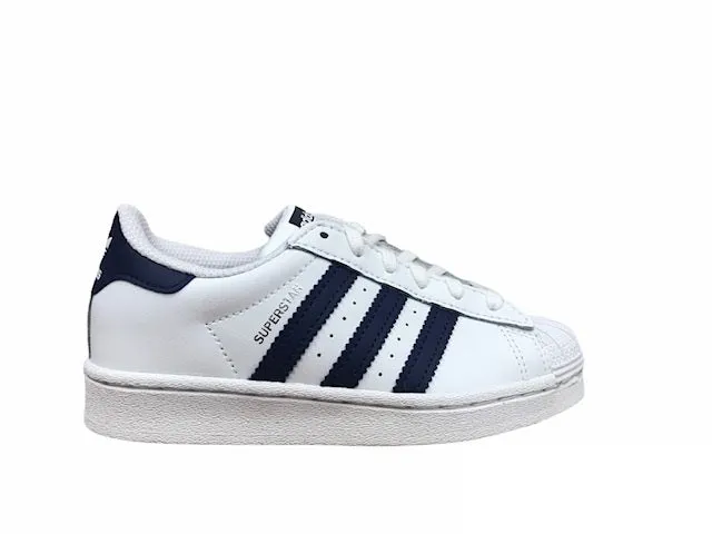 Adidas low sneakers for boys Superstar C GZ2884 white/night sky