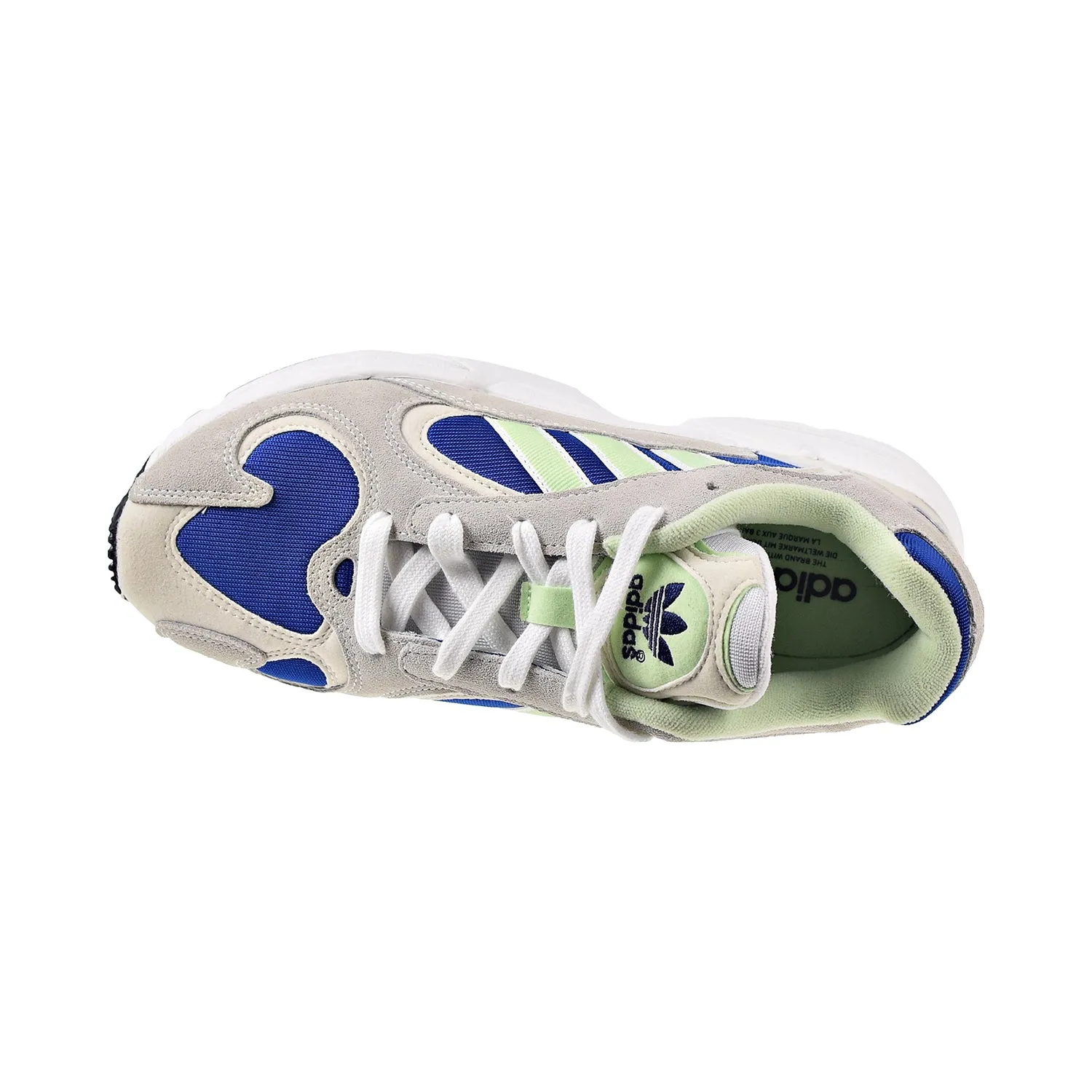 Adidas Yung-1 Men's Shoes Cloud White-Glow Green-Collegiate Royal