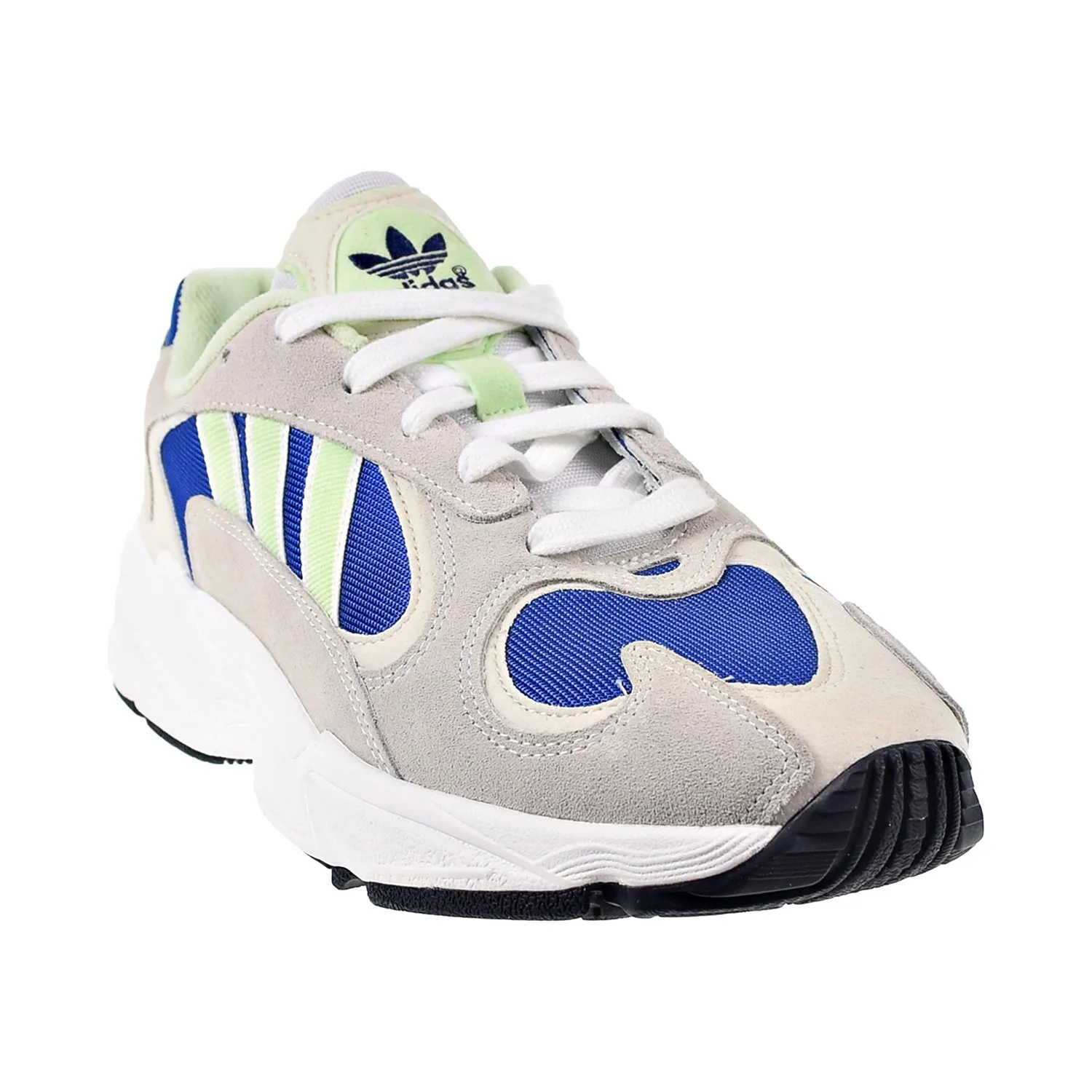 Adidas Yung-1 Men's Shoes Cloud White-Glow Green-Collegiate Royal