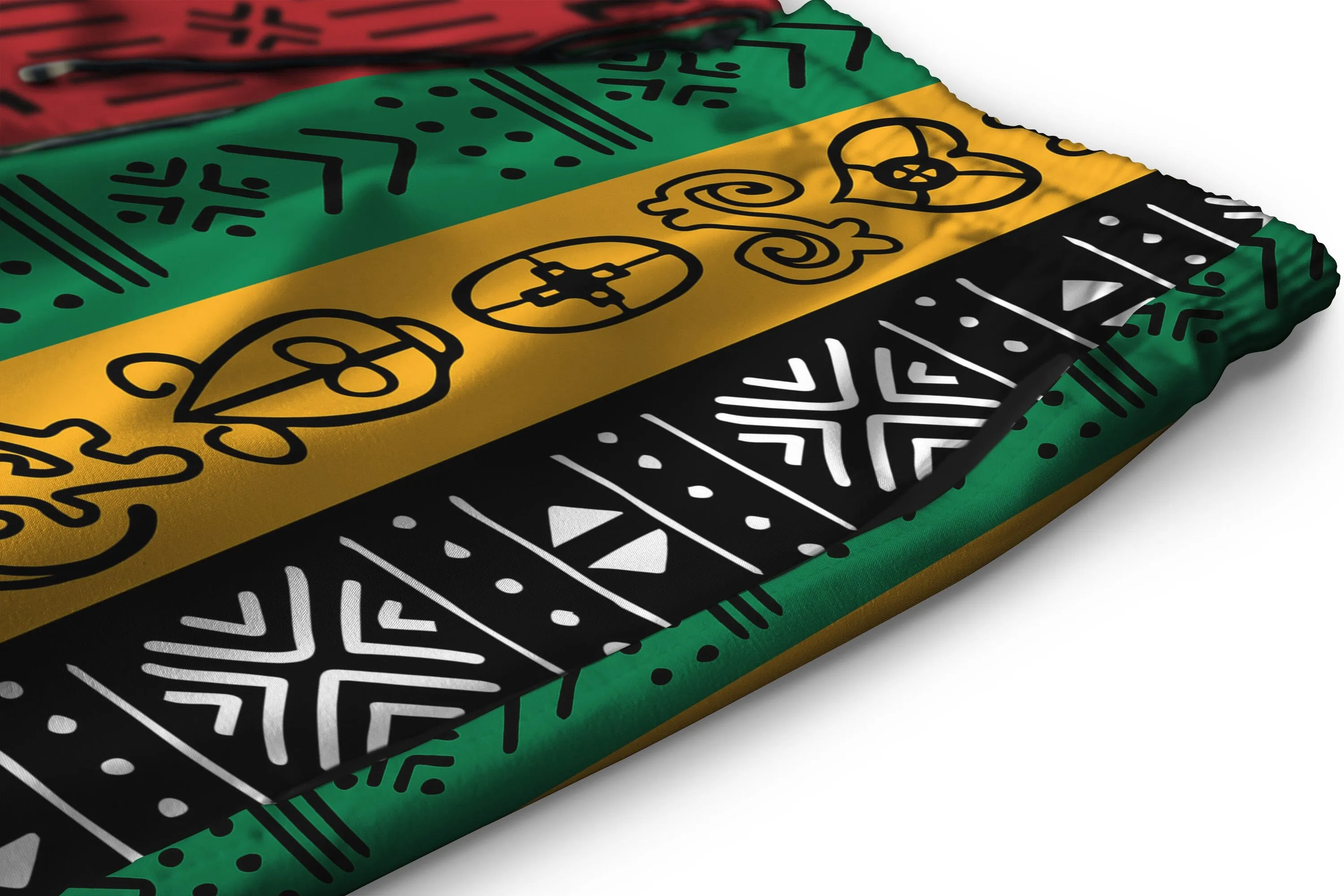 African Symbols In Pan African Colors Shorts