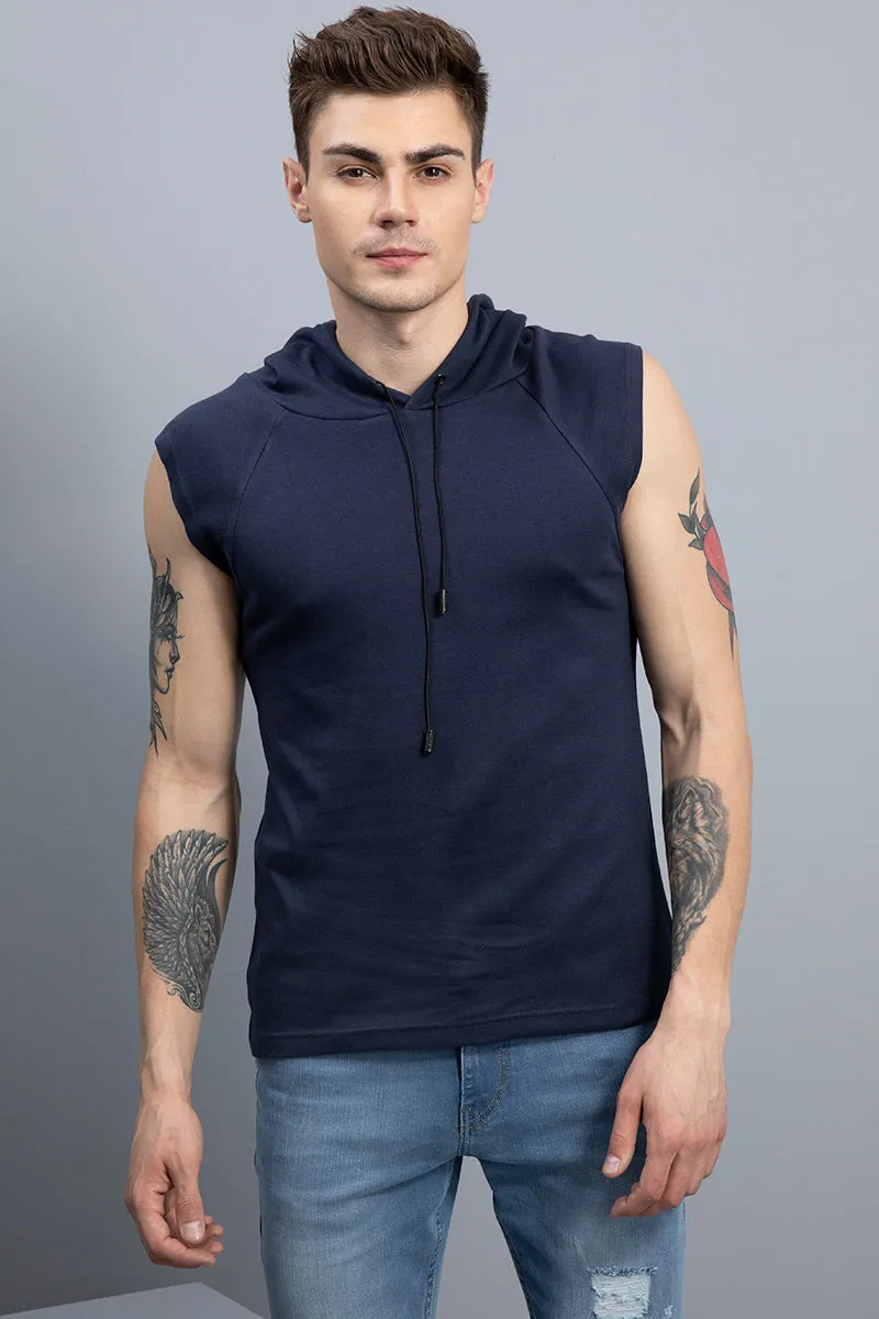 Agile Navy Sleeveless T-Shirt