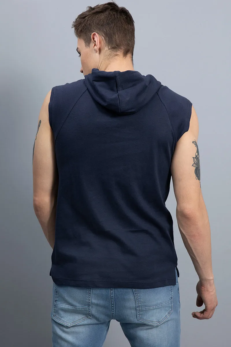 Agile Navy Sleeveless T-Shirt