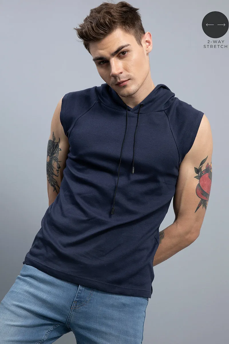 Agile Navy Sleeveless T-Shirt