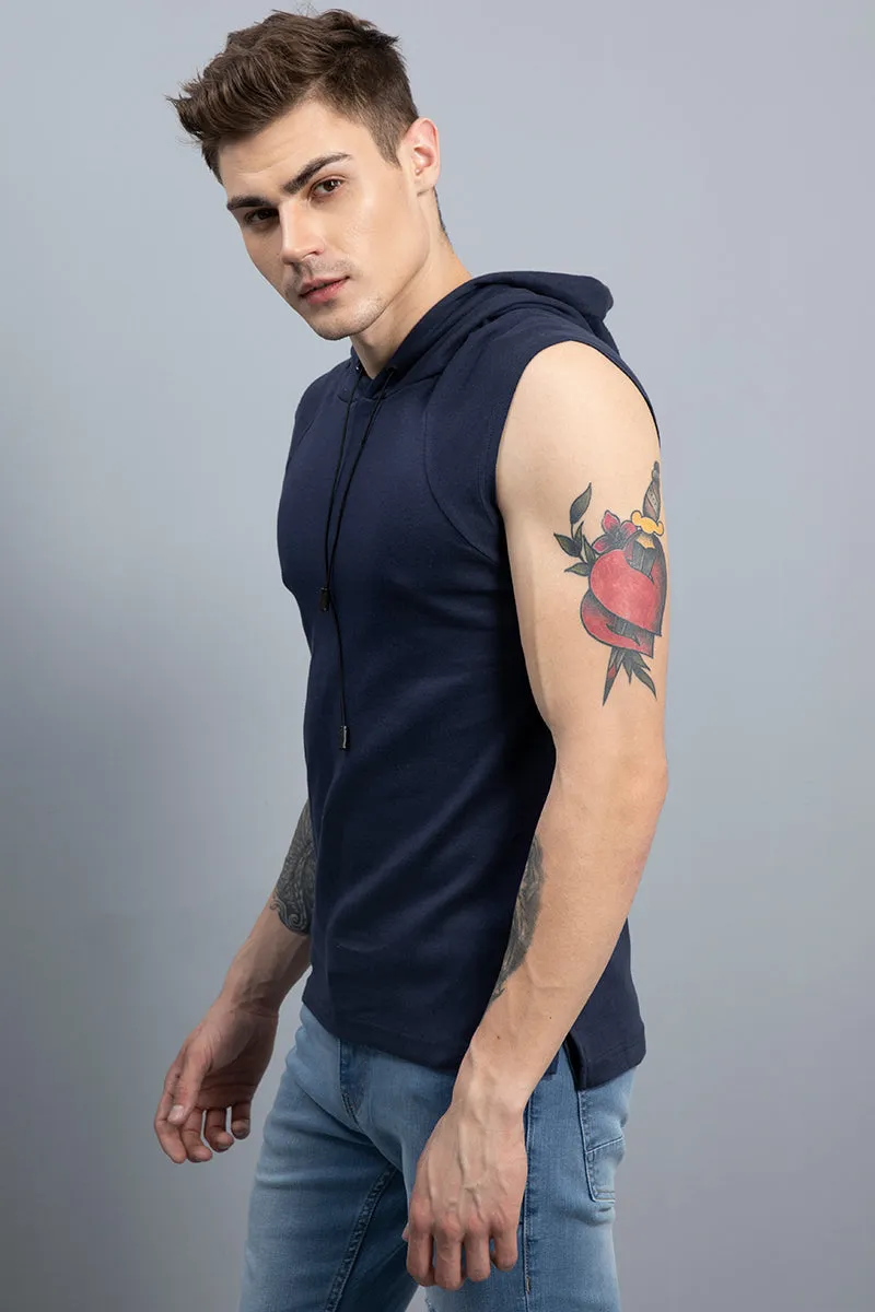 Agile Navy Sleeveless T-Shirt