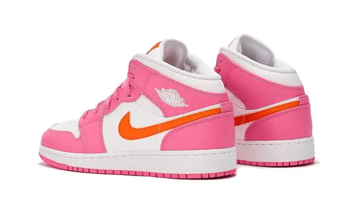 Air Jordan 1 Mid "Pinksicle Safety Orange (GS)"