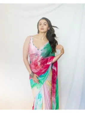 Alia Multi-Color Georgette Saree