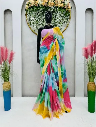 Alia Multi-Color Georgette Saree