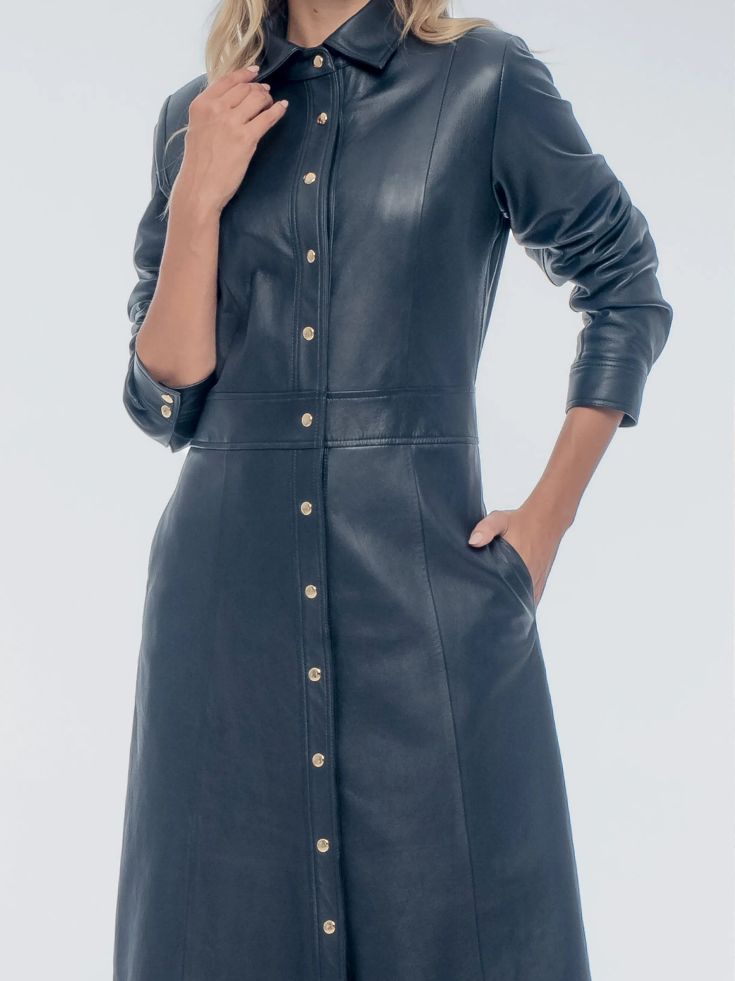 ANASTAYSA LEATHER DRESS - ECLIPSE