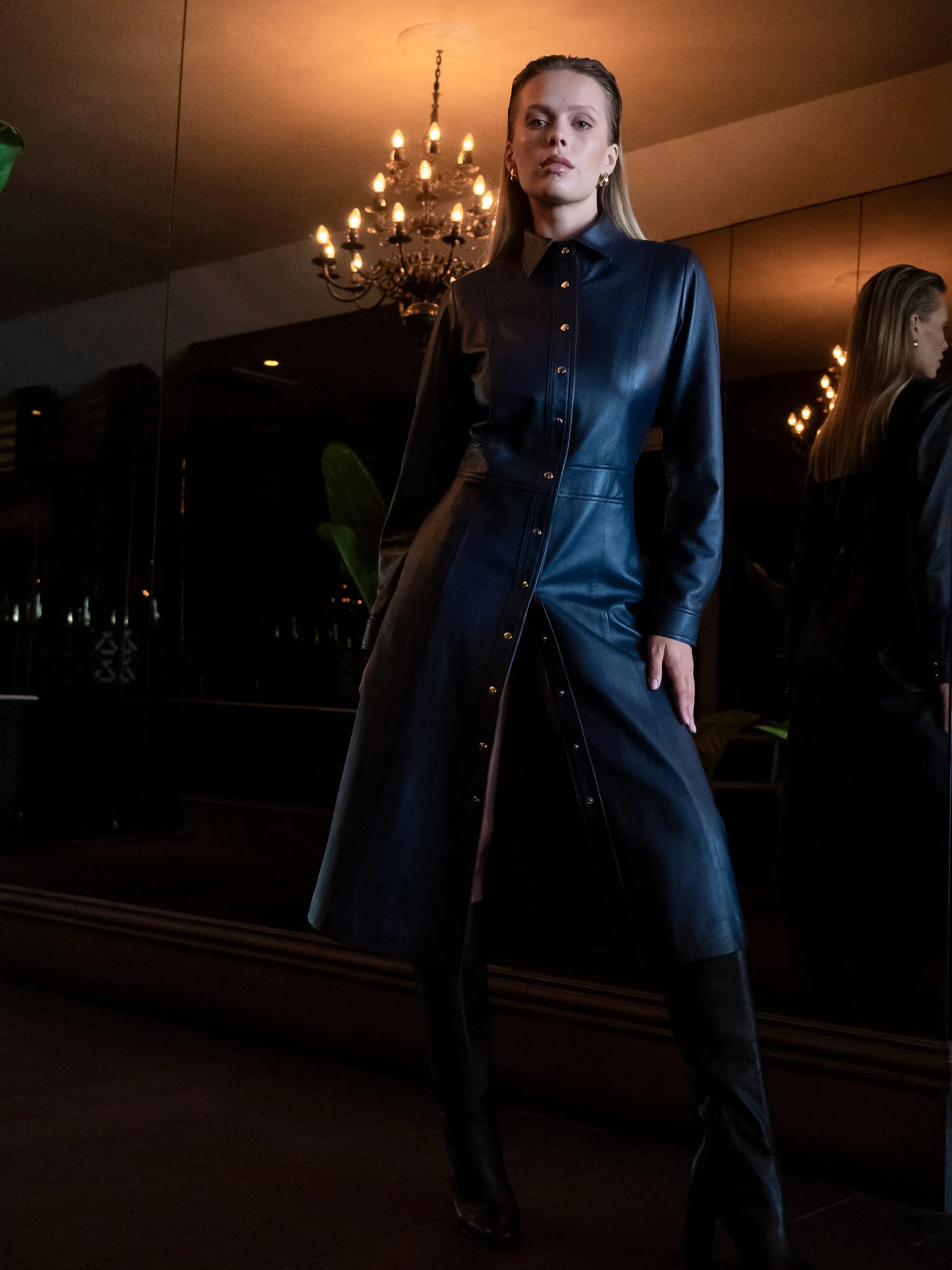 ANASTAYSA LEATHER DRESS - ECLIPSE