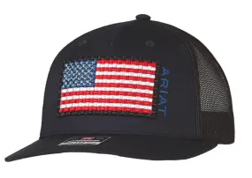 ARIAT AMERICAN FLAG NAVY BASKETWEAVE - HATS CAP