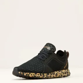 Ariat Ladies Fuse Runners Black Mesh/Leopard Print