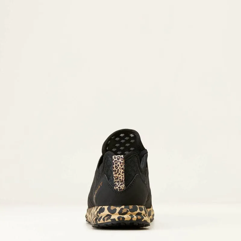 Ariat Ladies Fuse Runners Black Mesh/Leopard Print