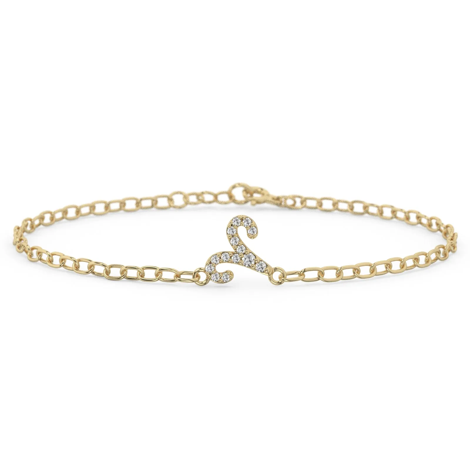 Aries Pave Zodiac Bracelet