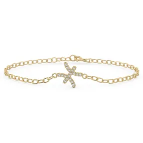 Aries Pave Zodiac Bracelet