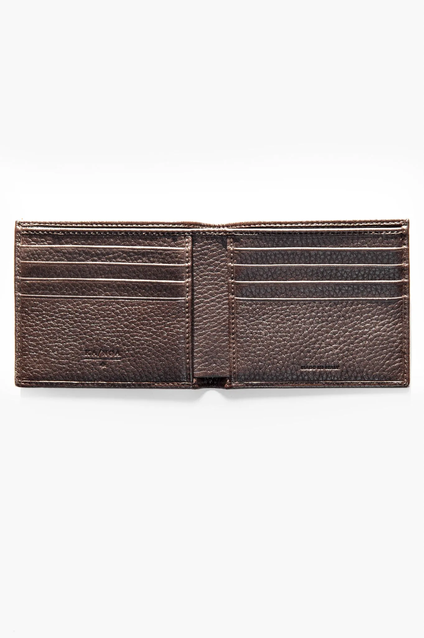 Benjamin 100% Deerskin Leather horizontal wallet (dark brown)