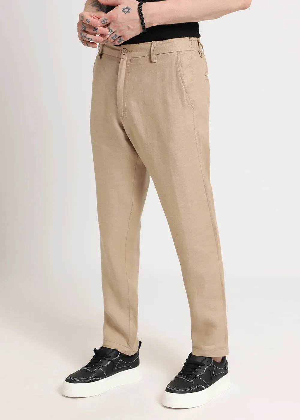 Bisque Cream Linen Pant