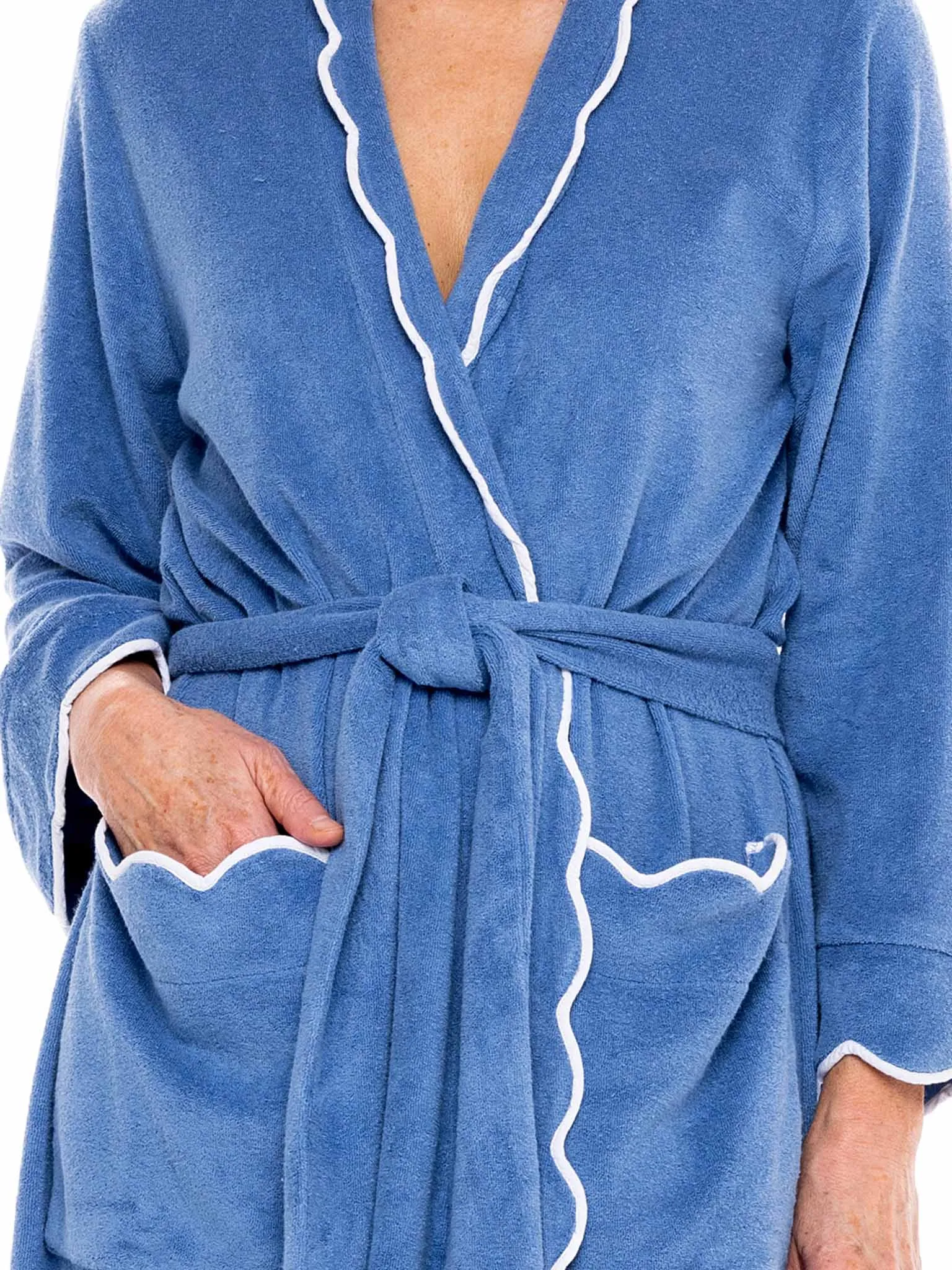 Blue French Terry Robe