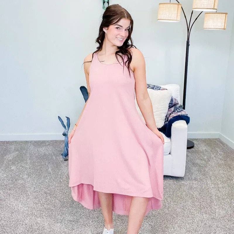 Blush Rita Razor Back Dress with Pockets