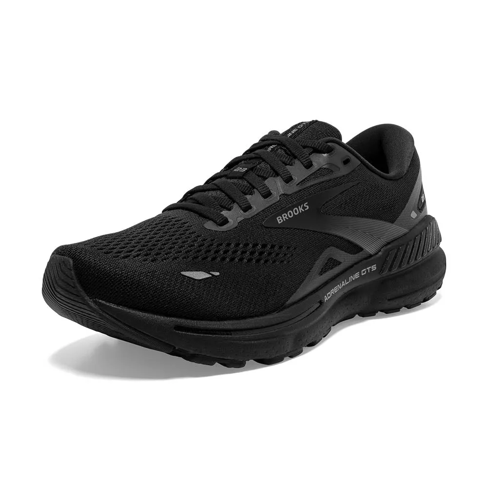 Brooks Adrenaline GTS 23 Wide (Mens) - Black/Black/Ebony