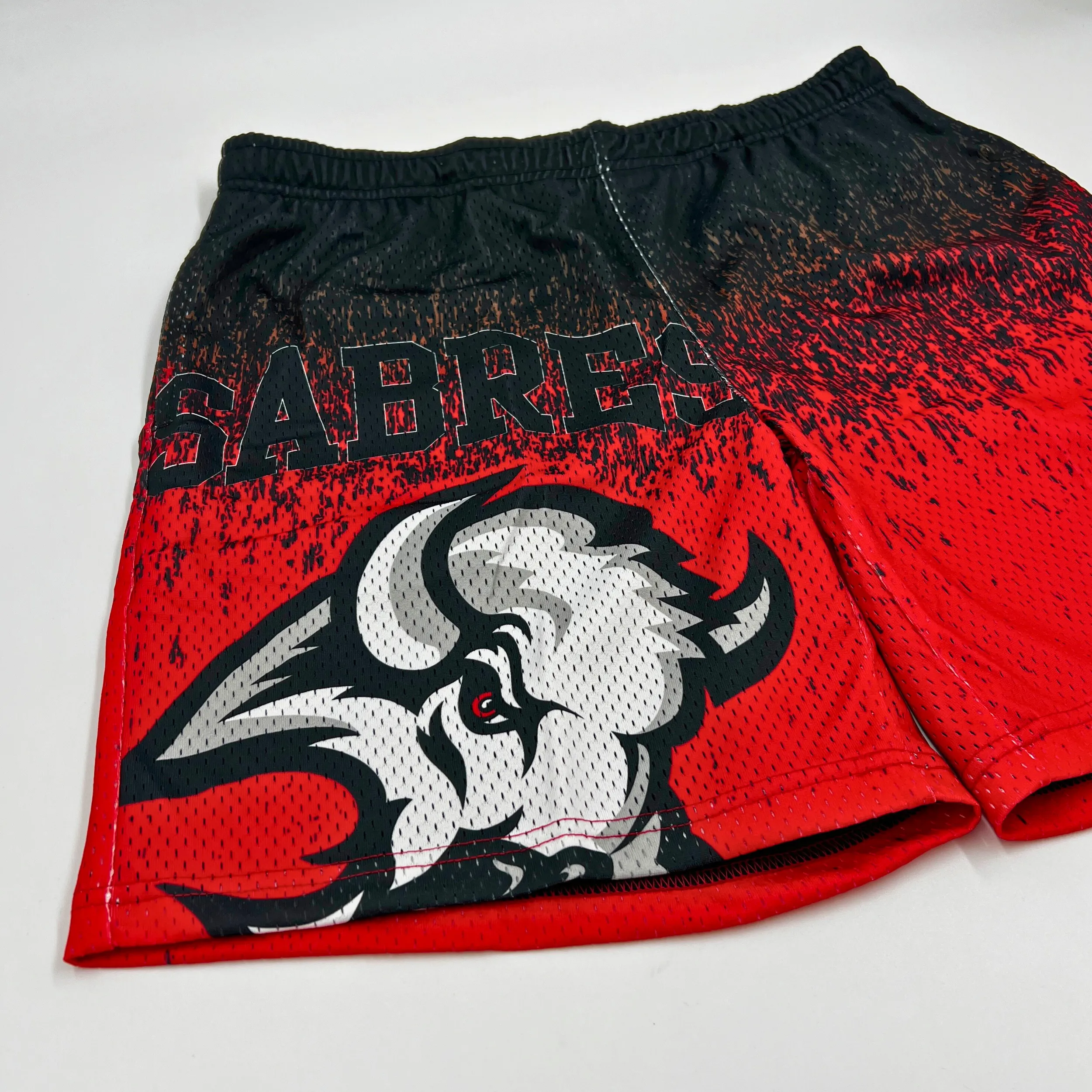 Buffalo Sabres Black & Red Alternate Logo Mesh Shorts