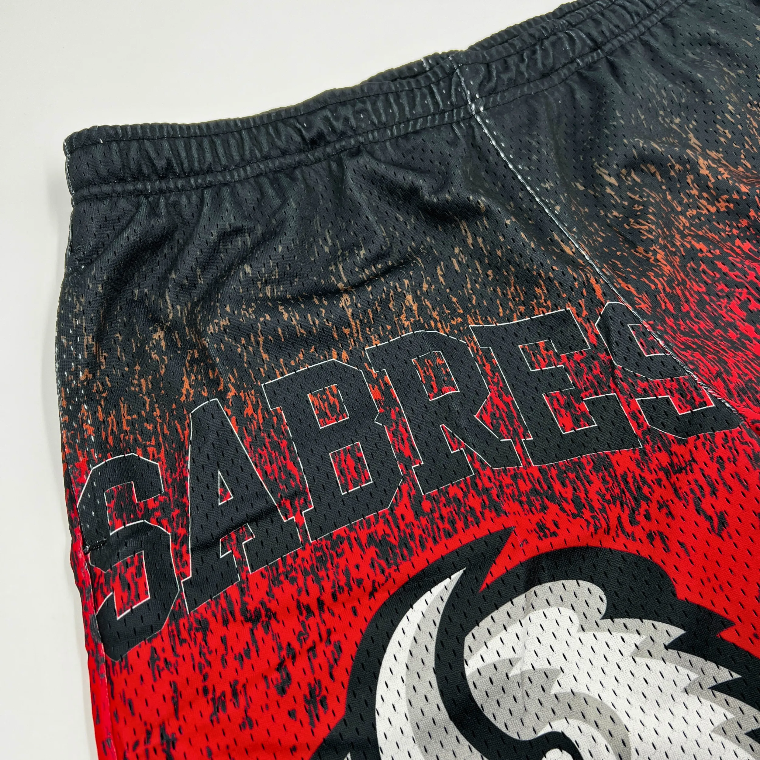 Buffalo Sabres Black & Red Alternate Logo Mesh Shorts