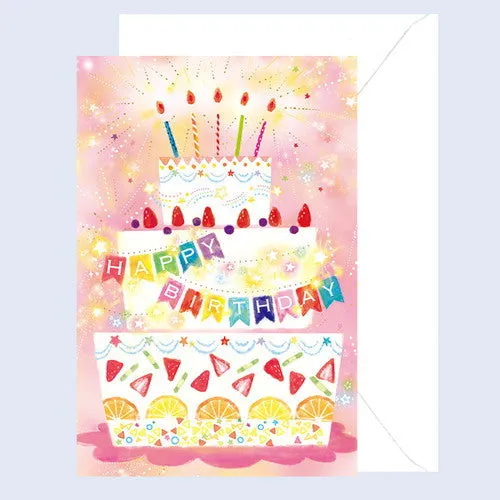 Chikyu Greetings Birthday Card Cake