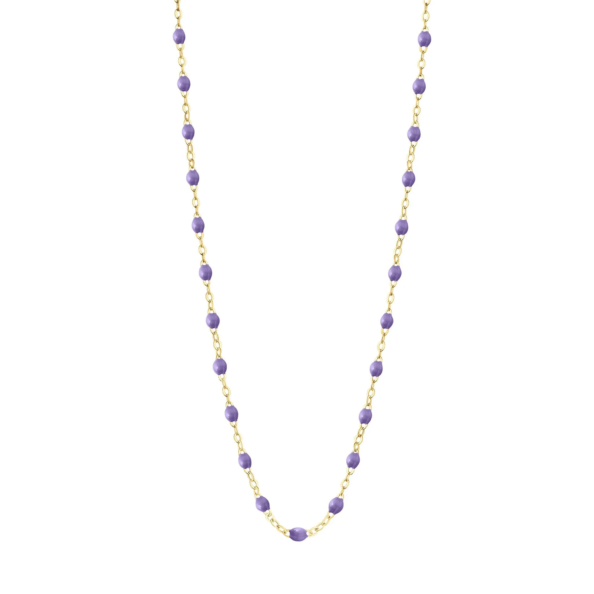 Classic Gigi Mauve necklace, yellow gold, 16.5"