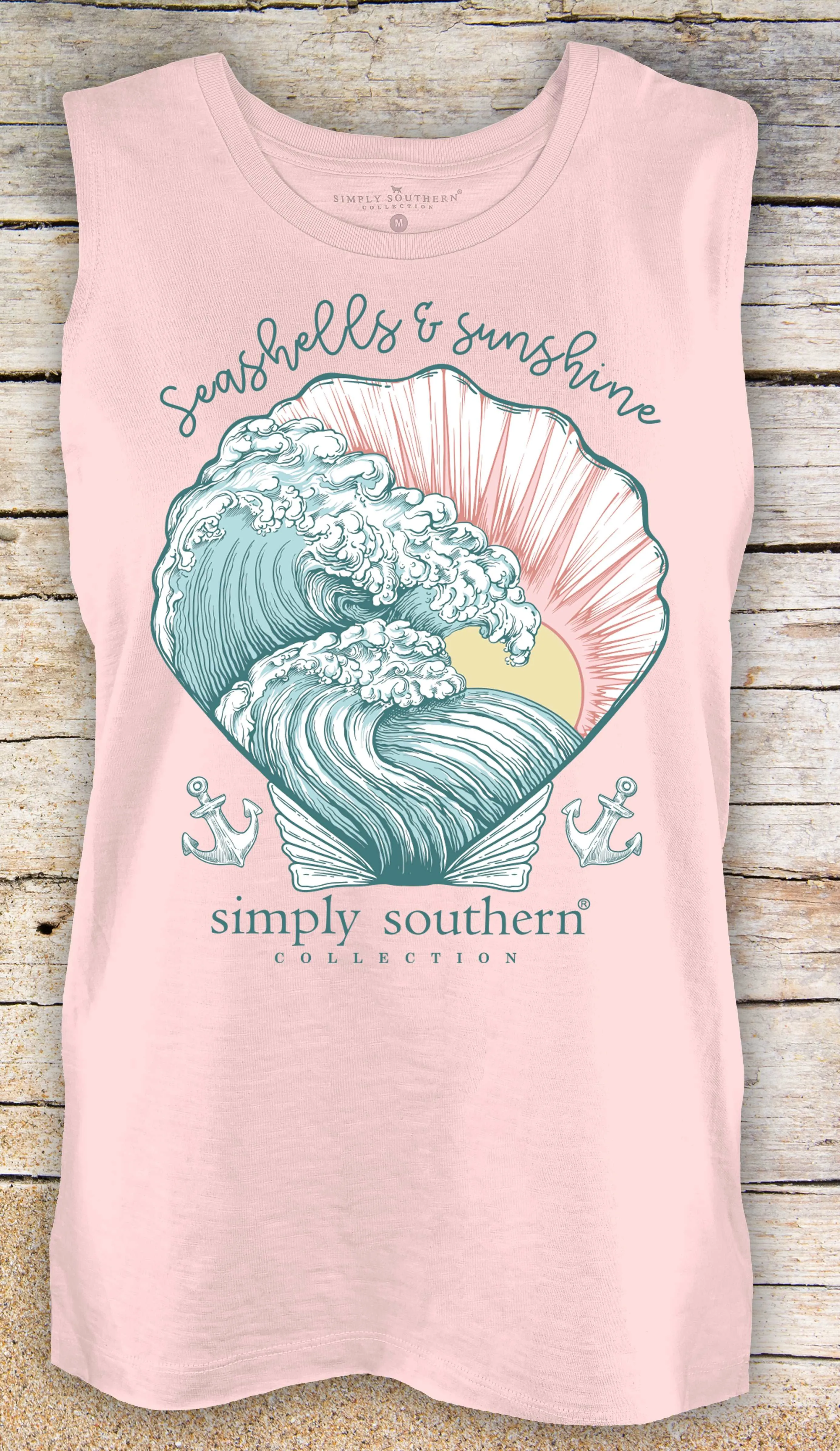 Coastal Breeze Tank Top - Sea Shells and Sunshine