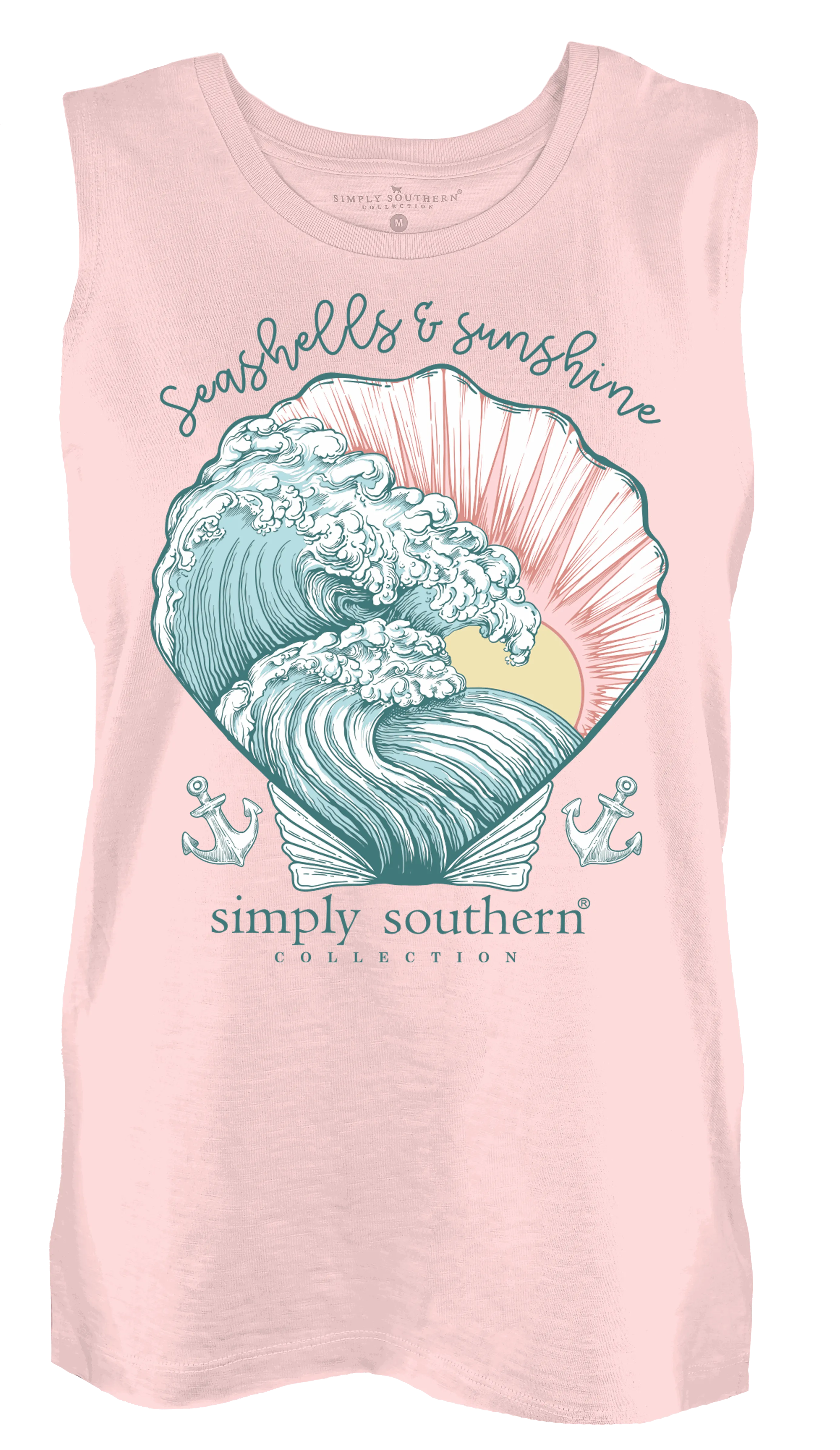 Coastal Breeze Tank Top - Sea Shells and Sunshine