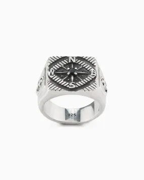 Compass Signet Ring