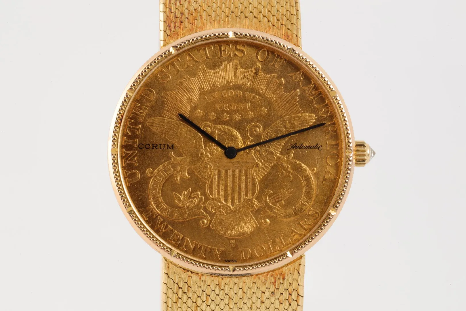 Corum $20 Liberty Head Double Eagle 18K Yellow Gold 35mm Men's Watch