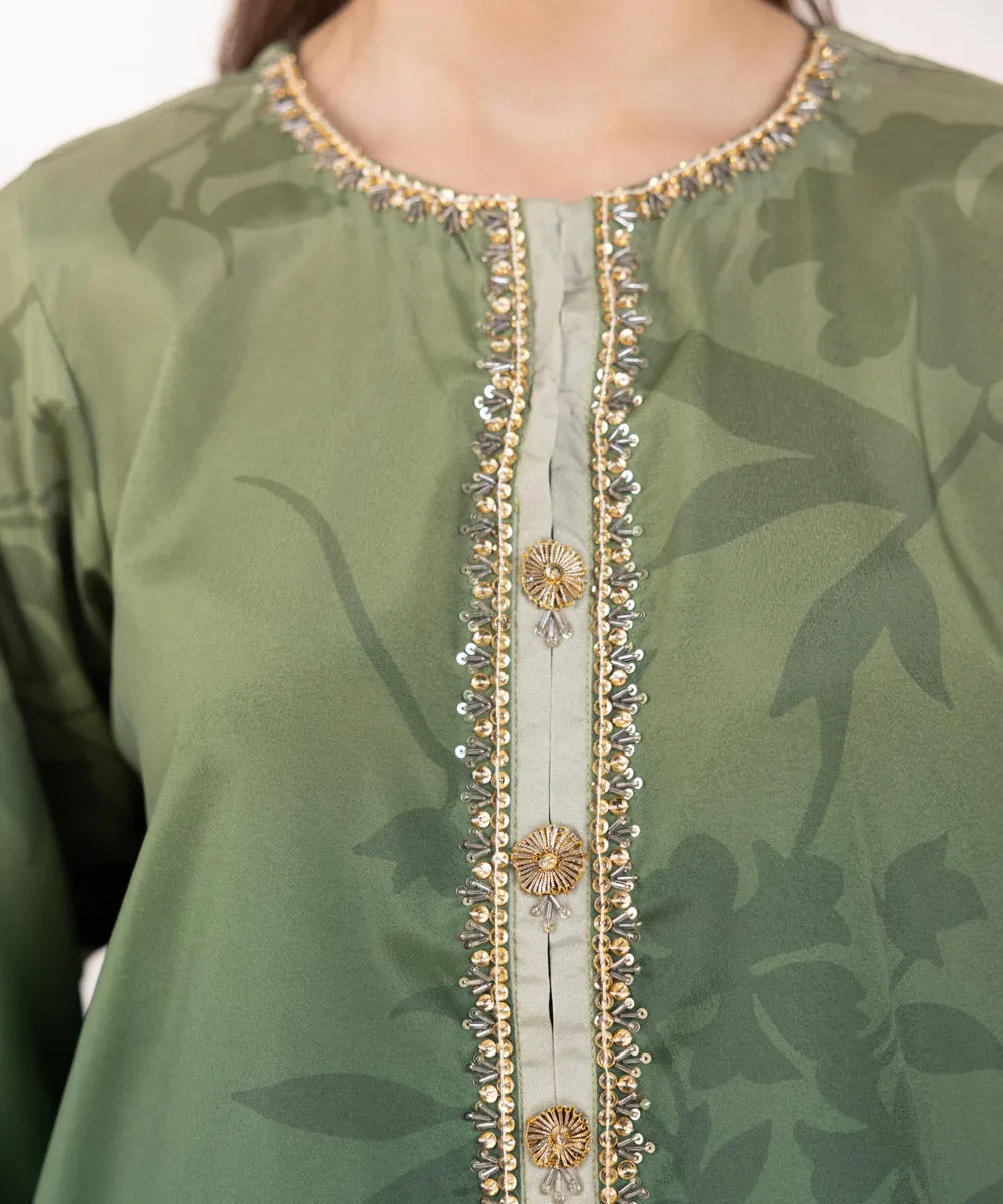 Embellished Silk Shirt