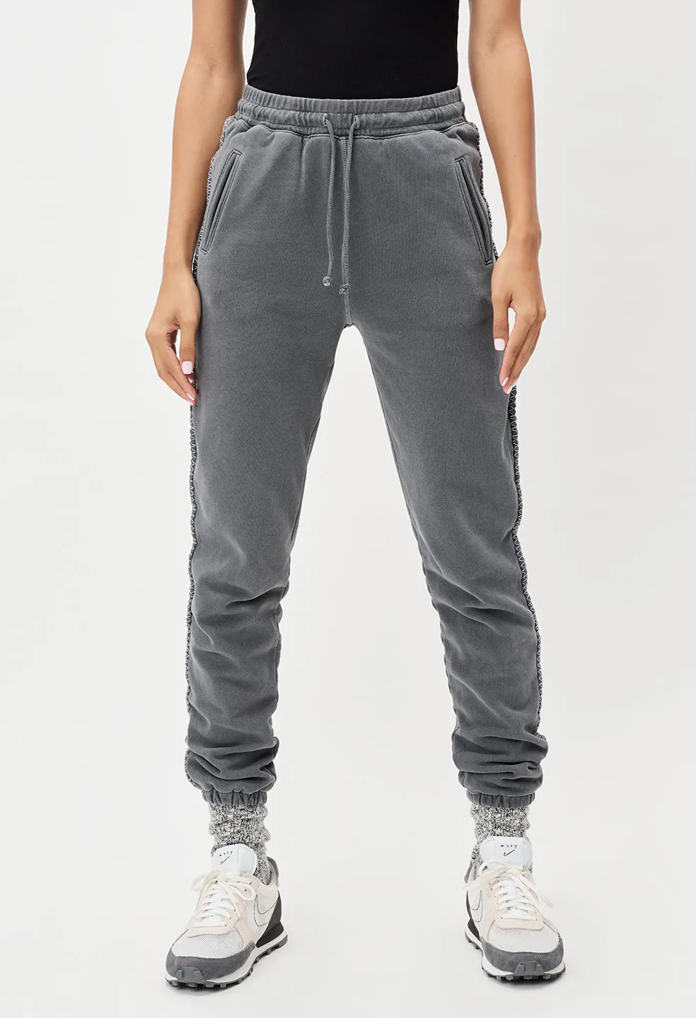 Embroidered Sweatpants / Charcoal